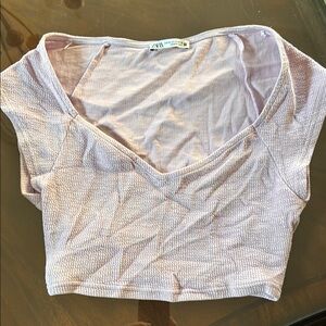 Zara Lilac Textured Women's Top